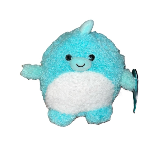 4.5” Bree the Blowfish Bum Bumz by Russ Plush Toy Blue White - Picture 4 of 4